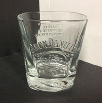 Jack Daniels Whiskey Square Glass Tumbler Embossed &quot;Every Day We Make It&quot; - £15.80 GBP