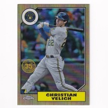 Christian Yelich 2022 Topps Chrome 1987 35th Anniv Refractor 87BC-6 Brewers - £3.97 GBP