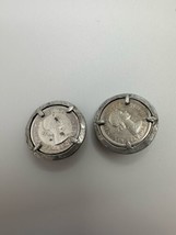 Vintage Silver 1955 Farthing Clip Earrings 2.5cm - $15.21 CAD
