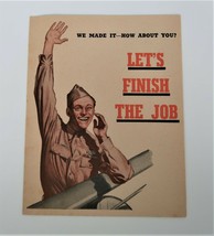WWII Victory Bond Poster Ad Ephemera We Made It How About You Home Front... - $79.99