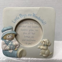 Vintage Holly Hobbie Porcelain Keepsake Frame Little Boys Are Wonderful - £5.56 GBP