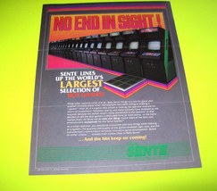 Sente 1986 Original Video Arcade Game Sales Flyer Vintage Retro Promo Artwork - £16.45 GBP