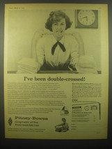 1965 Pitney-Bowes Postage Meter Ad - I've been double-crossed - $18.49