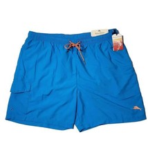 Men&#39;s TOMMY BAHAMA Sea Blue Splash Swimsuit Swim Trunks Pockets XL X-Lrg... - £47.41 GBP