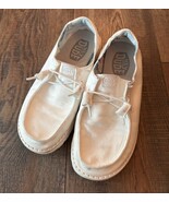 Hey Dude &quot;Wendy&quot; Women’s Shoes White SILK MOON Sz 7 - $19.20