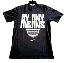 Nike Men&#39;s Medium Black T-Shirt By Any Means Basketball Net Center Swoosh - £15.73 GBP