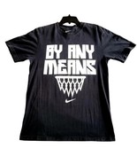 Nike Men&#39;s Medium Black T-Shirt By Any Means Basketball Net Center Swoosh - £14.88 GBP