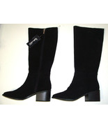 New $199 Black Womens 8 Splendid Abby Suede Leather Boots Tall Knee NWT - £38.91 GBP