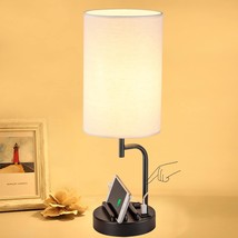 Touch Control USB Table Lamp Upgraded 3 Way Dimmable Bedside Desk Lamp with USB  - £45.50 GBP