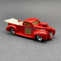 Hot Wheels 1940 ’40 Ford Drag Pickup Truck Red 1/64 Delivery Pizza on Wh... - $7.94