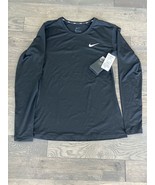NWT Nike Long Sleeve Black Softball Training Top Women&#39;s Medium Shirt Ru... - $32.30 CAD