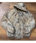 Vintage Ghost Prairie Camo Bomber Hooded Jacket Quilt Insulated Size L EUC - $1,670.35 MXN