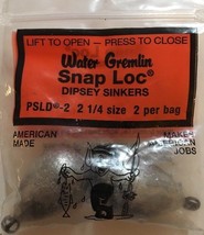 Water Gremlin PSLD-2 Snap-Loc Dipsey  Sinkers-2  1/4 Size-RARE VINTAGE-S... - £23.23 GBP