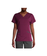 Scrubstar Women's Scrub Top Solid V-Neck Size XS Wine Color FREE SHIPPING! - $17.76