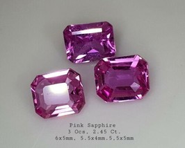 2.45 carat natural Purple Sapphire 3 matching loose gemstone - £345.32 GBP