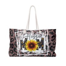 Personalised/Non-Personalised Weekender Bag, Sunflower, Blessed Mum/Mom, awd-404 - £39.08 GBP