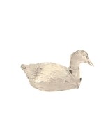 Unbranded Clear Art Glass Duck Hollow Paperweight Figurine 4.5&quot; Across Bird - $11.88