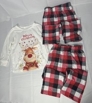 Baby Christmas reindeer 3 pc pajamas-size 2T - £7.59 GBP