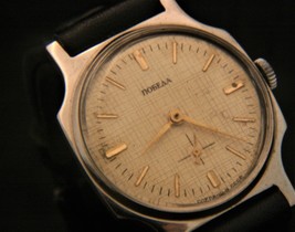 Serviced men&#39;s Pobeda 1970&#39;s Soviet Zim 2602, linen guilloche dial wrist... - £99.16 GBP