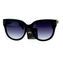 Skull Studded Sunglasses Oversized Round Horn Rim Womens Fashion - £8.77 GBP+