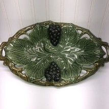 Jay Willfred Division  of  Charles Sadek Grapes &amp; Leaves Portugal Ceramic Tray - £15.34 GBP