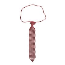 Red Beaded Tie Necklace - $2.99