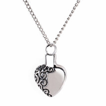 Heart Urn Cremation Pendant Ash Holder Mourning Memorial Necklace Locket... - $161.98 MXN