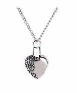 Heart Urn Cremation Pendant Ash Holder Mourning Memorial Necklace Locket... - $161.82 MXN