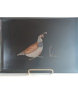 Vintage Couroc Quail Inlay Large Tray 18&quot; x 12&quot; Monterey California - $40.39 CAD