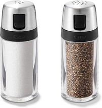 Oxo Salt And Pepper Shaker Set, Clear, Stainless Steel - £27.83 GBP