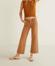 MANGO Worn once Audrey Wide Cropped Jeans  Women Size 2 - £30.36 GBP
