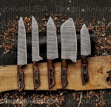 NEW Personalized Hand Forged Big SANTOKU Damascus Chef&#39;s Knife Set of 5 BBQ Knif - £113.91 GBP