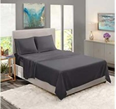 Twin Bed Sheets Set. NIP. Dark Gray - $361.51 MXN