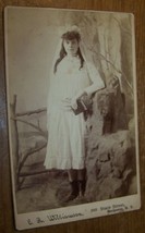 Antique Victorian Girl Cabinet Photo Rochester Ny Id&#39;d M Coughlin Sepia Toned - £7.77 GBP