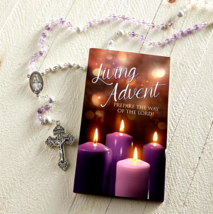 Living Advent Rosary &amp; Devotional Prayer Book Catholic Purple Pink White... - $24.99