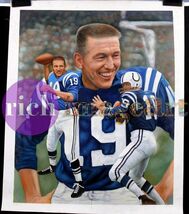 Johnny Unitas Indianapolis Colts Baltimore NFL Football Art Original Pai... - $5,255.70 CAD