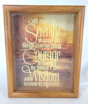 Vintage Framed Serenity Prayer with Scenic Background - £35.13 GBP