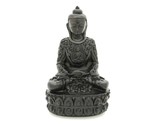 BUDDHA STATUE 5.5&quot; Dark Resin Buddhist Icon Meditating Meditate HIGH QUA... - $23.16