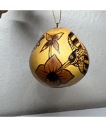 Muir Woods Trading Company Hand Painted Gourd Ornament-Humming Bird Design - $13.71 CAD