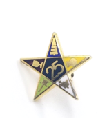 OES Order of Eastern Star 25 Years Member Award Masonic Enamel Pin Screw... - $9.99