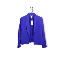 NWT Chico’s Crepe Shawl Collared Blazer Women&#39;s 0 Small 4 Blue Open Front Jacket - £27.61 GBP