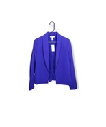 NWT Chico’s Crepe Shawl Collared Blazer Women&#39;s 0 Small 4 Blue Open Fron... - $33.99