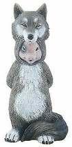 Grey and White Pig as Wolf Dupers Themed Decorative Figurine Statue - £16.43 GBP