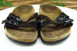 Birkenstock Sz 37 M Black Slide Birko-flor Women Sandals - £31.32 GBP