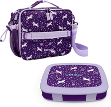 Prints Insulated Lunch Bag Set with Kids Bento-Style Lunch Box (Unicorn) - $101.96