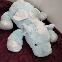 Large Pegasus&#39;s Teal Blue Floppy  Plush Soft An Cuddly As A Pillow Like ... - £29.63 GBP