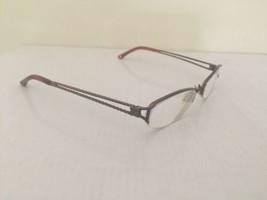 BCBG MAXAZRIA  Eyeglasses Rosegold metal half Rim Frames demo lenses - $55.44