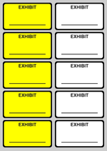 Legal Exhibit Stickers,Meshakippa 1.8X1 Inch 200Pcs Legal Exhibit Label for Lega - £8.05 GBP