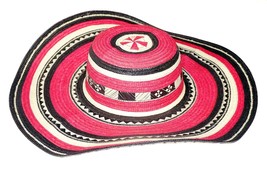Colombian Handmade Hat Sombrero Pink Sinuano Vueltiao Caña Arrow 19 Laps Vue... - £64.94 GBP