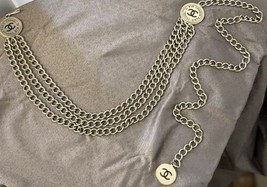 Chanel Vtg Gold Tone Chain Belt/Necklace CC Medallions RARE Collectors Piece - £371.89 GBP